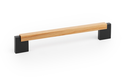 Greep DUO BA160 L194.6 hout / aluminium zwart / eik